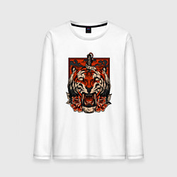 Лонгслив хлопковый мужской Red Tiger, цвет: белый