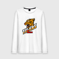 Лонгслив хлопковый мужской Team Tigers, цвет: белый