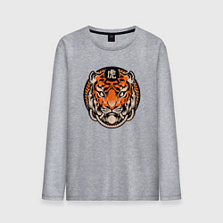 Лонгслив хлопковый мужской Amazing Tiger, цвет: меланж