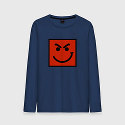 Лонгслив хлопковый мужской BON JOVI HAVE A NICE DAY SMILE LOGO, цвет: тёмно-синий