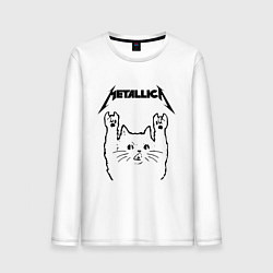 Лонгслив хлопковый мужской METALLICA МЕТАЛЛИКА, цвет: белый