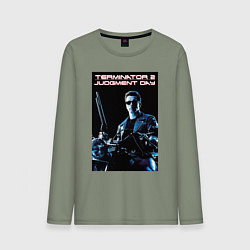 Лонгслив хлопковый мужской Арнольд Шварценеггер, цвет: авокадо
