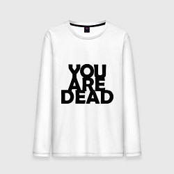 Лонгслив хлопковый мужской DayZ: You are Dead, цвет: белый