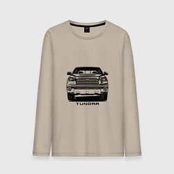 Лонгслив хлопковый мужской Тойота Тундра, цвет: миндальный