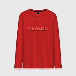 Мужской лонгслив Roblox logo red роблокс логотип красный