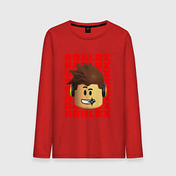 Мужской лонгслив ROBLOX RED LOGO LEGO FACE