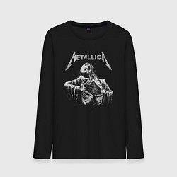 Лонгслив хлопковый мужской Metallica - thrash metal!, цвет: черный