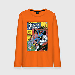 Лонгслив хлопковый мужской Обложка Action Comics 117 цвета оранжевый — фото 1