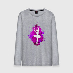 Лонгслив хлопковый мужской Балерина, силуэт в красках, цвет: меланж