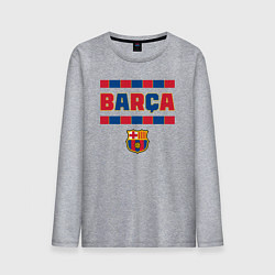 Лонгслив хлопковый мужской Barcelona FC ФК Барселона, цвет: меланж