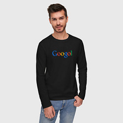 Лонгслив хлопковый мужской Гоголь Googol, цвет: черный — фото 2