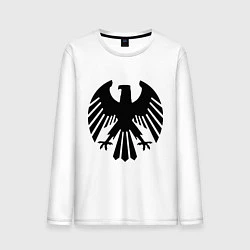 Лонгслив хлопковый мужской Немецкий гербовый орёл, цвет: белый