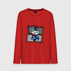 Лонгслив хлопковый мужской Romero B Cat, цвет: красный