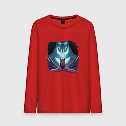 Лонгслив хлопковый мужской Террорблэйд арт, цвет: красный