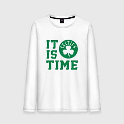 Мужской лонгслив IT IS CELTICS TIME НАСТАЛО ВРЕМЯ СЕЛТИКС BOSTON CE