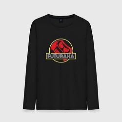 Лонгслив хлопковый мужской Футурама Бендер Логотип, Futurama, цвет: черный