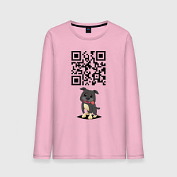 Мужской лонгслив Sex, milk, rock n roll! QR code!