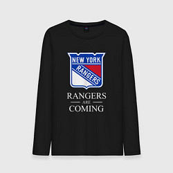 Лонгслив хлопковый мужской Rangers are coming, Нью Йорк Рейнджерс, New York R, цвет: черный