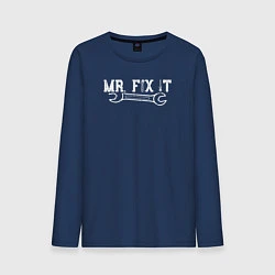 Лонгслив хлопковый мужской Mr FIX IT, цвет: тёмно-синий