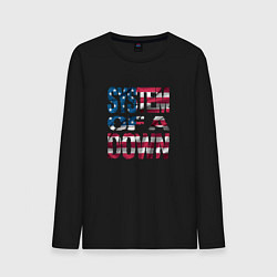 Лонгслив хлопковый мужской System of a Down Флаг США, цвет: черный