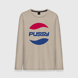 Лонгслив хлопковый мужской Pepsi Pussy, цвет: миндальный