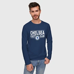 Лонгслив хлопковый мужской Chelsea Football Club Челси, цвет: тёмно-синий — фото 2