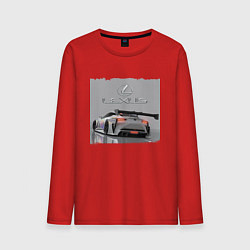 Лонгслив хлопковый мужской Lexus Motorsport Racing team!, цвет: красный