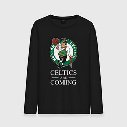Мужской лонгслив Boston Celtics are coming Бостон Селтикс