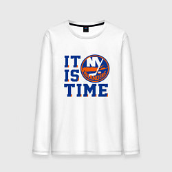 Мужской лонгслив It Is New York Islanders Time Нью Йорк Айлендерс