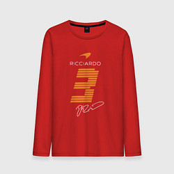Лонгслив хлопковый мужской Ландо Норрис 4 формула, цвет: красный