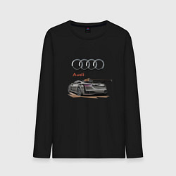 Лонгслив хлопковый мужской Audi Racing team, цвет: черный