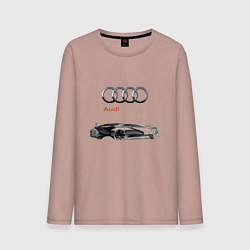 Лонгслив хлопковый мужской Audi Concept Sketch, цвет: пыльно-розовый