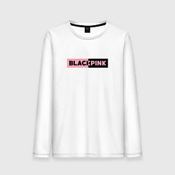 Лонгслив хлопковый мужской BLACKPINK ЛОГОТИП, цвет: белый