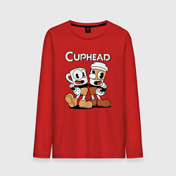 Мужской лонгслив Cuphead 2 чашечки