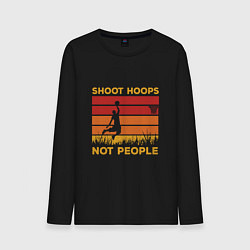 Лонгслив хлопковый мужской Shoot hoops, цвет: черный