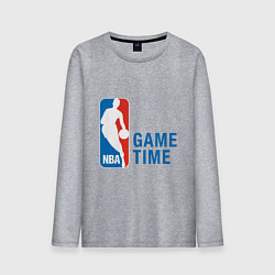 Лонгслив хлопковый мужской NBA Game Time, цвет: меланж
