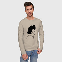 Лонгслив хлопковый мужской Спайк Relax, цвет: миндальный — фото 2