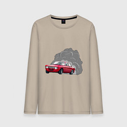 Лонгслив хлопковый мужской Alfa Romeo Calmaction, цвет: миндальный