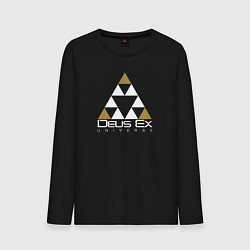 Лонгслив хлопковый мужской Deus ex human revolution, цвет: черный