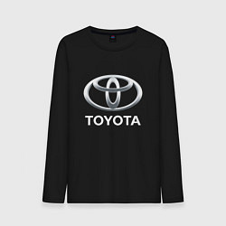 Лонгслив хлопковый мужской TOYOTA 3D Logo, цвет: черный