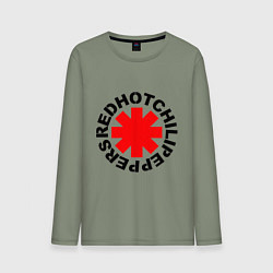 Лонгслив хлопковый мужской Peppers logo, цвет: авокадо