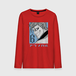 Лонгслив хлопковый мужской Арранкар Гриммджоу, цвет: красный