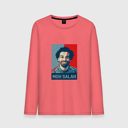 Лонгслив хлопковый мужской Moh Salah, цвет: коралловый