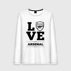 Лонгслив хлопковый мужской Arsenal Love Классика, цвет: белый