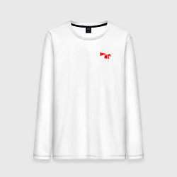 Лонгслив хлопковый мужской Noize mc красное лого, цвет: белый