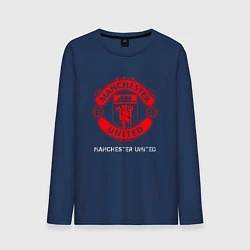 Лонгслив хлопковый мужской MANCHESTER UNITED Manchester United, цвет: тёмно-синий