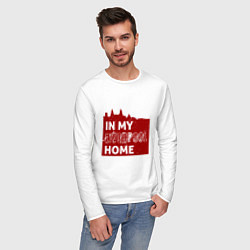 Лонгслив хлопковый мужской Home - Liverpool, цвет: белый — фото 2
