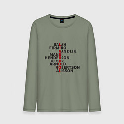 Лонгслив хлопковый мужской Liverpool Players, цвет: авокадо