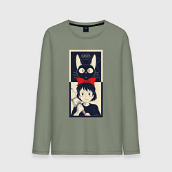 Лонгслив хлопковый мужской Kiki Service, цвет: авокадо