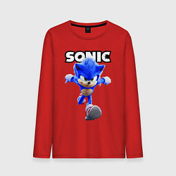 Лонгслив хлопковый мужской Sonic the Hedgehog 2022, цвет: красный